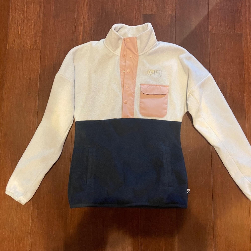 Picture Organic fleece pullover - Ice Melt/Dark Blue